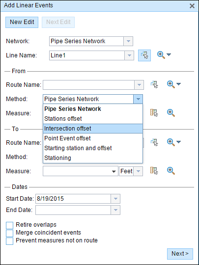 Choosing the intersection offset method Choosing the intersection offset method