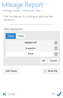 Adding an attribute filter to the mileage field Adding an attribute filter to the mileage field