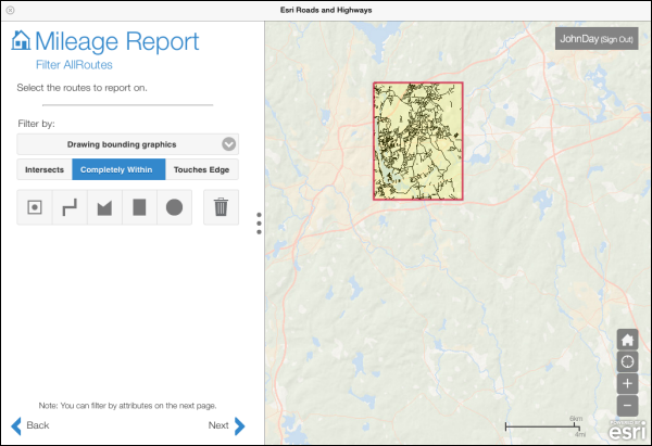 Routes that are completely within the graphic Routes that are completely within the graphic